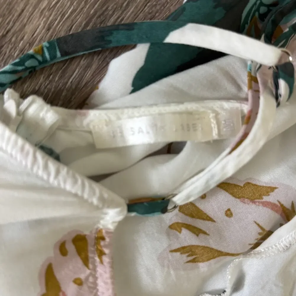 Le Salty Label Mini White Floral Dress Medium - Picture 8 of 12